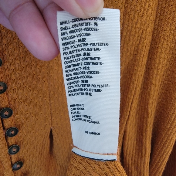 Free People Devin peasant top in Autumn Pearl XL - Picture 6 of 7